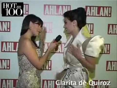 Clarita de Quiroz Interview for Hot 100 2011, Wearing Ezra Santos