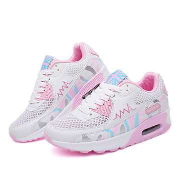 Breathable Lace Up Running Shoes-Newchic-Multicolor