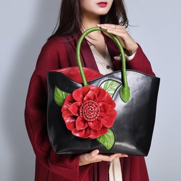 Brenice National Flower Decoration Handbag-Newchic-