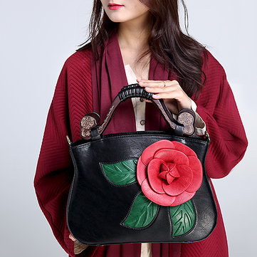 Brenice Vintage Fashion Hand Bag Rose Decorative For Women-Newchic-