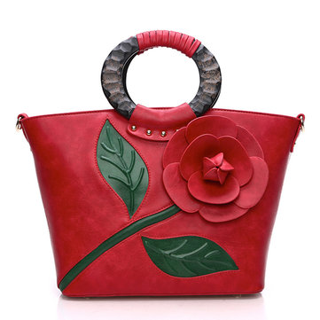 Brenice Women Flower PU Leather Crossbody Bag Handbag-Newchic-