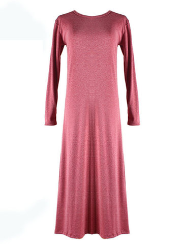 Brief Solid Color Elastic Women Dresses-Newchic-