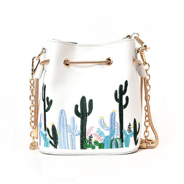 Cacti Pattern Phone Bag String Bucket Bag Chain Shoulder Bags For Women-Newchic-