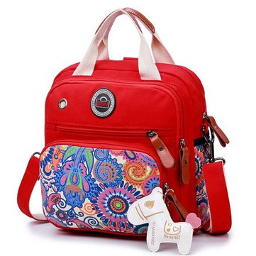 Canvas Practical Mommy Bag Multifunctional Shoulder Bag Crossbody Bag Backpack-Newchic-