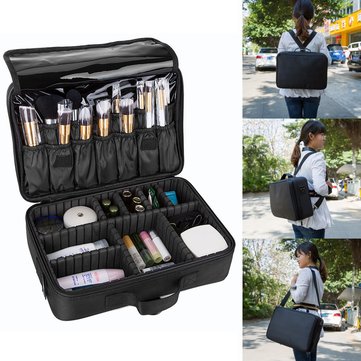 Casual 13.5" Cosmetic Bag Makeup Brush Case Storage Toiletry Organizer Artist Travel Bags-Newchic-