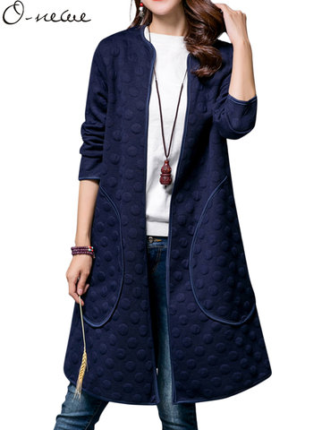 Casual Elegant Women Pure Color Dots Cardigan Coat-Newchic-