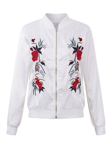 Casual Embroidery Women Jackets-Newchic-