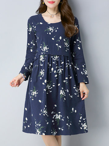Casual Floral Printed Women Dresses-Newchic-