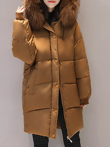 Casual Fur Big Hooded Women Thick Coats-Newchic-