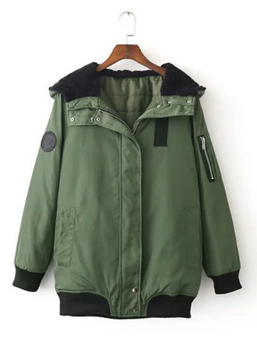 Casual Hooded Pilot Jackets-Newchic-