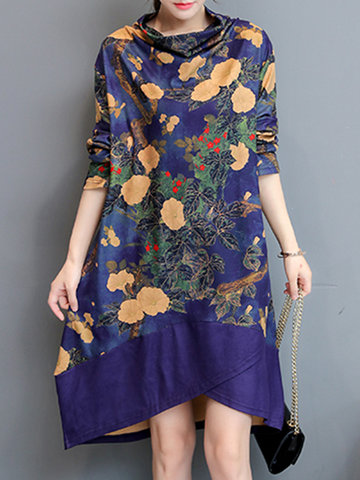 Casual Loose Printed Women Dresses-Newchic-