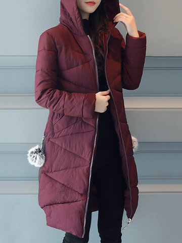 Casual Loose Women Hooded Thick Coats-Newchic-