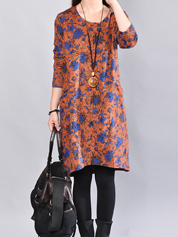 Casual Printed Dresses-Newchic-