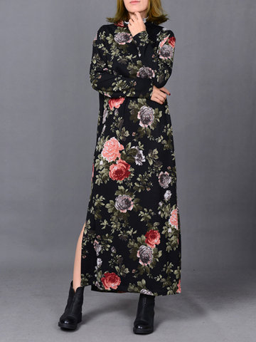 Casual Printed Women Maxi Dresses-Newchic-