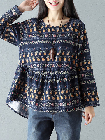 Casual Women Floral Printed Blouse-Newchic-