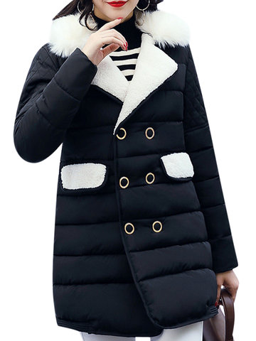 Casual Women Hooded Thick Coats-Newchic-