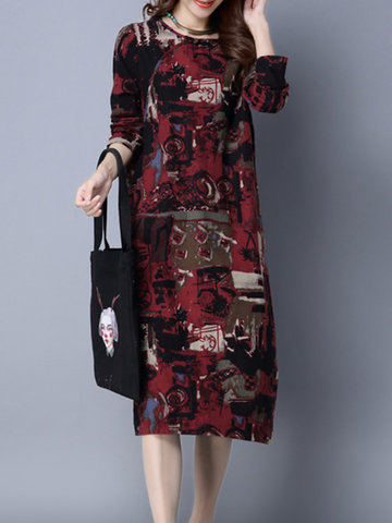 Casual Women Printed Dresses-Newchic-