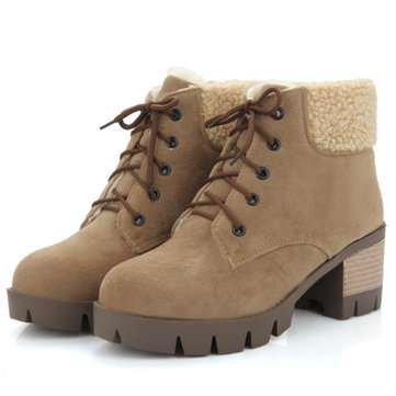 Comfortable Warm Thick Lining Boots-Newchic-Multicolor