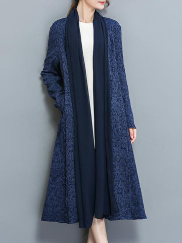 Elegant Jacquard Cardigan Long Sleeves Jacket For Women-Newchic-