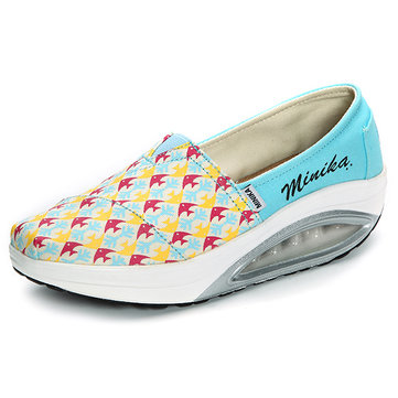 Fish Pattern Rocker Sole Swing Platform Sport Shoes For Women-Newchic-Multicolor