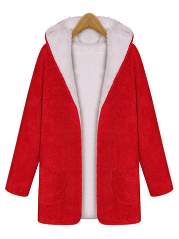 Fleece Thicken Winter Hooded Coats-Newchic-