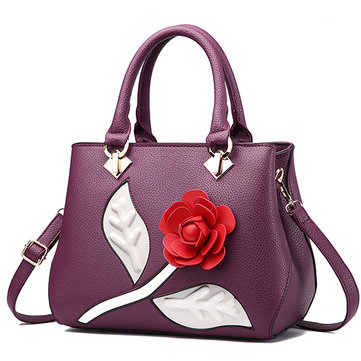Floral PU Leather Handbags-Newchic-