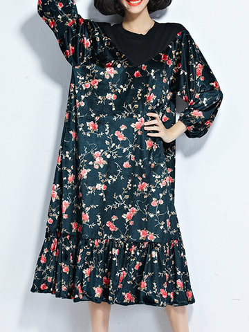 Floral Printed Casual Dresses-Newchic-