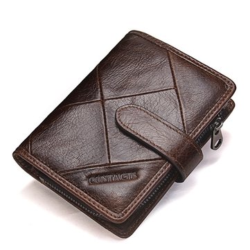 Genuine Leather Patchwork Wallet For Men Women-Newchic-