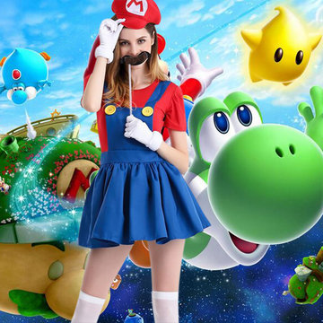 Halloween Mario Anime Game Cosplay Costumes-Newchic-