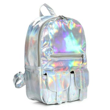 Hologram Laser Harajuku Preppy Style Backpack-Newchic-