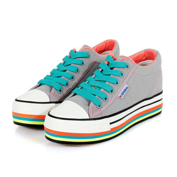 M.GENERAL Lace Up Colorful Flat Casual Shoes-Newchic-Multicolor