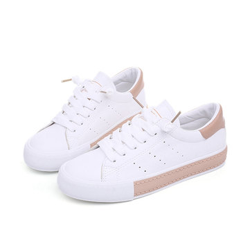 M.GENERAL Lace Up Round Toe Soft Canvas Shoes For Women-Newchic-Multicolor