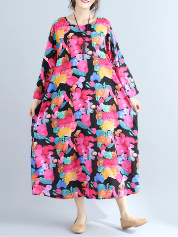 Multi-color Print Women Maxi Dresses-Newchic-