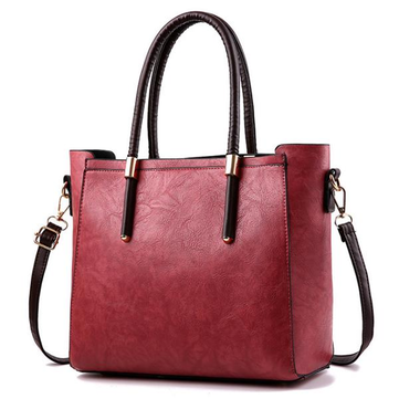 Retro Large Capacity Messenger Bag PU Leather Ladies Handbag-Newchic-
