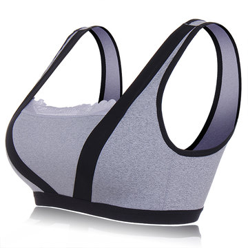 Seamless Patchwork Wireless Breathable Thin Sleeping Yoga Soft Bras-Newchic-