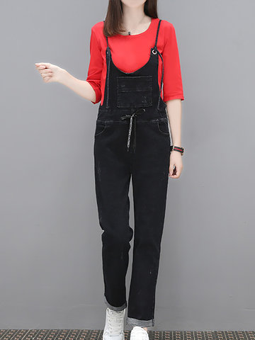 Shirt Jumpsuit Two-piece Outfits-Newchic-