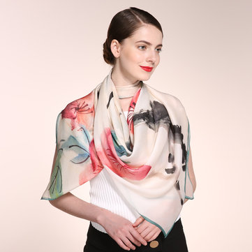 Silk Classical Ink Painting Scarves-Newchic-