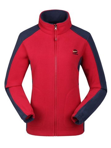 Sport Stitching Turtleneck Outdoor Jacket-Newchic-