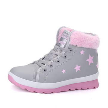 Star Printing High Top Casual Shoes-Newchic-Multicolor
