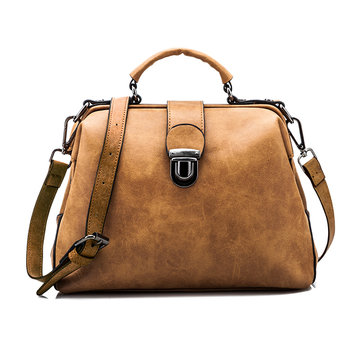 Stylish Doctor Bag Vintage Shoulder Bag PU Leather Crossbody Bag Phone Bag-Newchic-