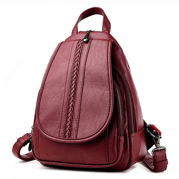 Stylish PU Leather Pure Color Chest Bag Crossbody Bag Shoulder Bag Backpack-Newchic-