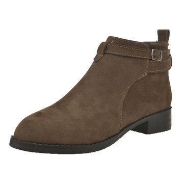 Suede Soft Ankle Boots-Newchic-Multicolor