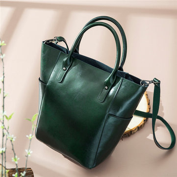 Vintage Genuine Leather Handbag Bucket Bags-Newchic-