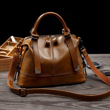 Vintage PU Leather Handbag-Newchic-