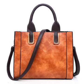 Vintage PU Leather Handbag Shoulder Bags-Newchic-