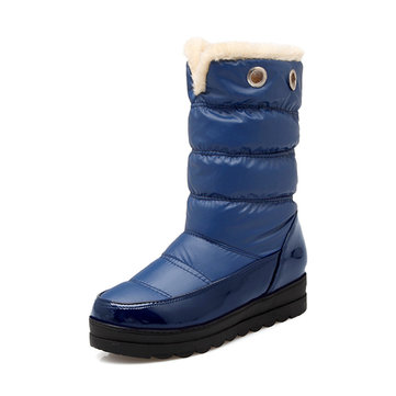 Waterproof Flat Warm Snow Boots-Newchic-Multicolor