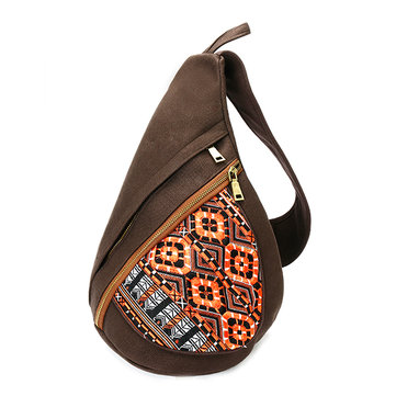 Women Canvas National Chest Bags Vintage Crossbody Bags-Newchic-