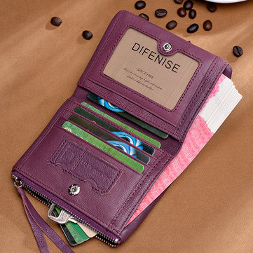 Women Genuine Leather Durable Business Wallet Portable Purse-Newchic-