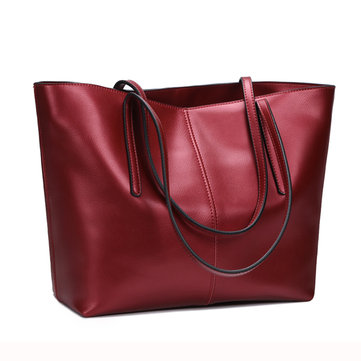Women Geunine Leather Handbag Retro Shoulder Bag High-end Leather Tote Bag-Newchic-