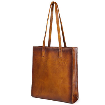 Women Handmade Brush-off Color Genuine Leather Handbag-Newchic-